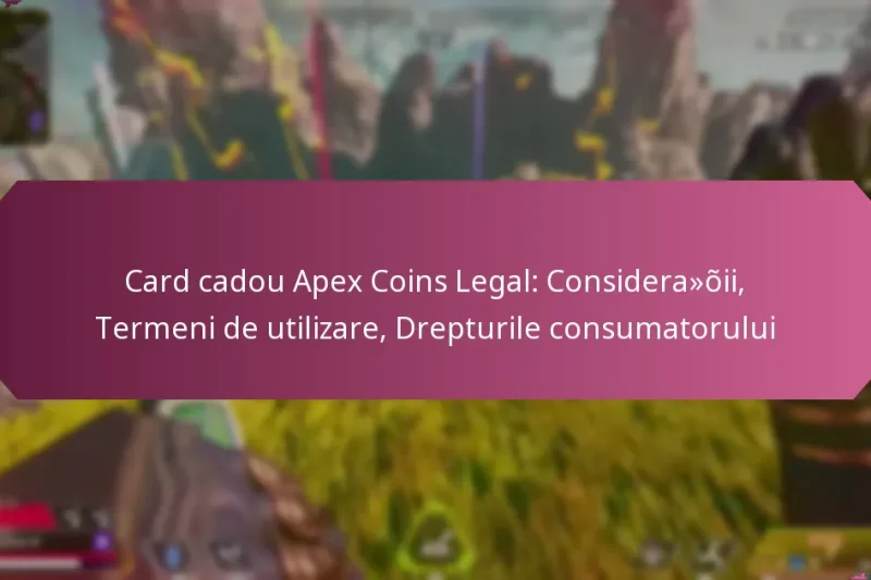 Card cadou Apex Coins Legal: Considerații, Termeni de utilizare, Drepturile consumatorului