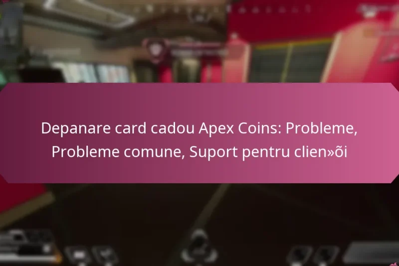 Depanare card cadou Apex Coins: Probleme, Probleme comune, Suport pentru clienți