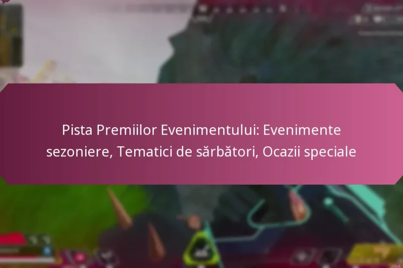 Pista Premiilor Evenimentului: Evenimente sezoniere, Tematici de sărbători, Ocazii speciale