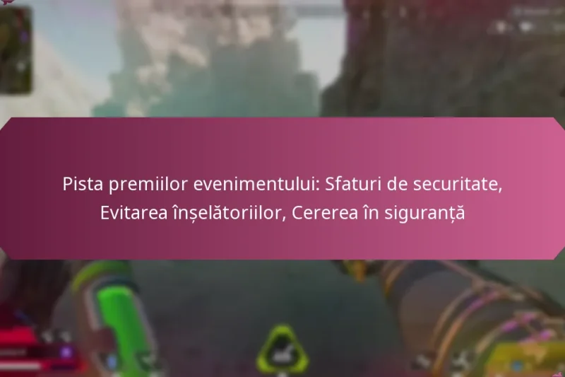 Pista premiilor evenimentului: Sfaturi de securitate, Evitarea înșelătoriilor, Cererea în siguranță